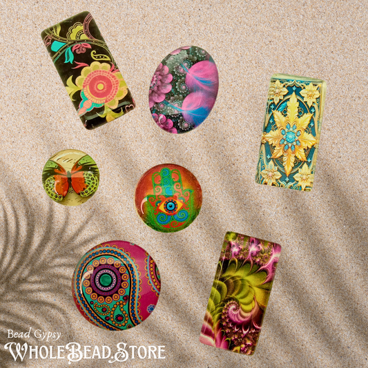 Glass Cabochon 38mm Paisley