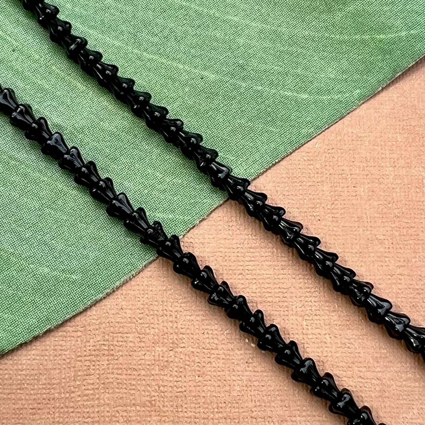 Black Small Flower Cap Beads - 100 Pieces