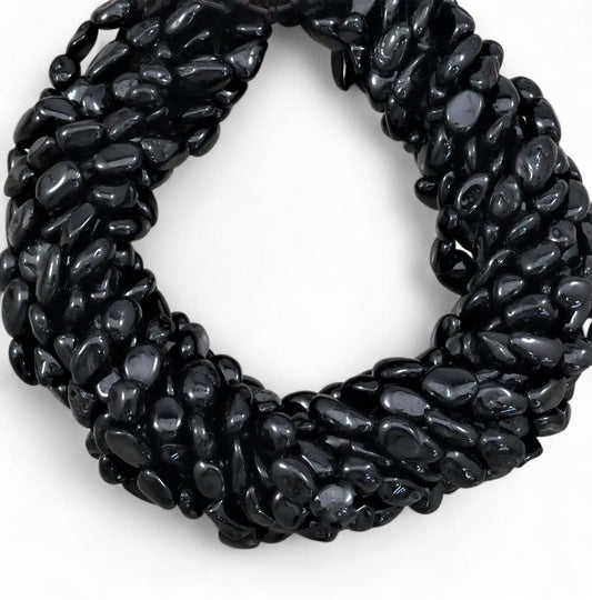 Black Tourmaline Nuggets 6x8mm