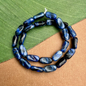 Blue Twisted Rectangle Beads - 50 Pieces