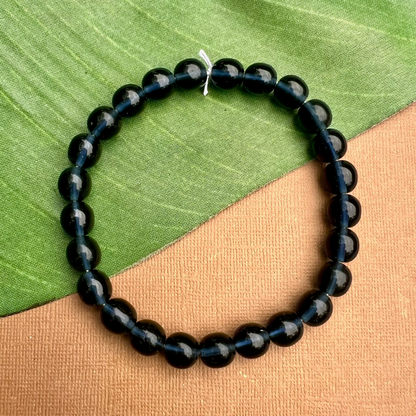 Dark Translucent Blue 10mm Round - 25 Pieces