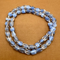 Blue & Crystal Tapered Pentagon Beads - 50 Pieces