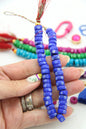Bold & Bright Rondelle Bone Beads: Bullseye Hand Carved Pattern, 9x5mm, 40 beads
