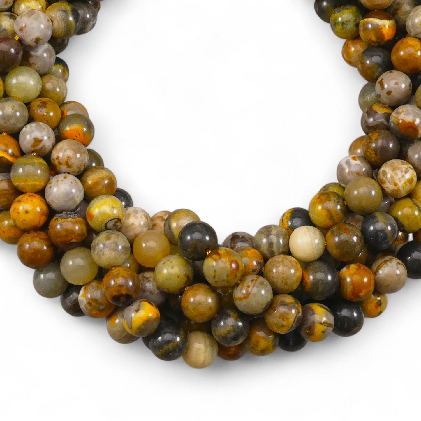Bumble Bee Jasper Round 6mm 8mm