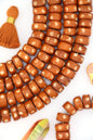 Butterscotch 12x6mm Handmade Rondelle Bone Beads