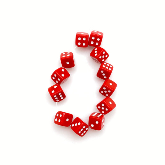 Dice Bead 9mm Red