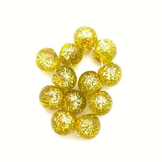 Glitter Bauble 10mm Lemonchello
