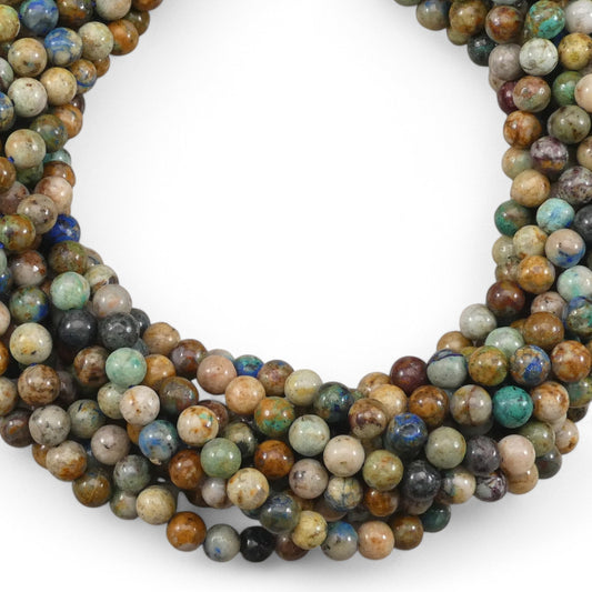 Chrysocolla, Chalcocite & Azurite Veins Round