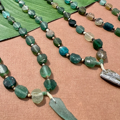 Roman Glass Small 6 to 12mm Coin Bead Strands