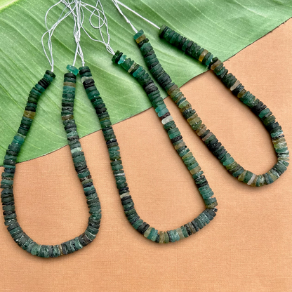 Roman Glass 9mm to 11mm Cylinder Bead Strands