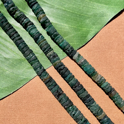 Roman Glass 9mm to 11mm Cylinder Bead Strands