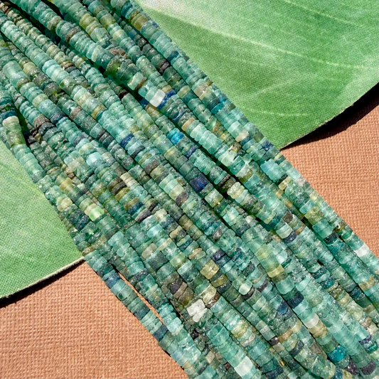 Roman Glass Cylinder 5mm Bead Strands