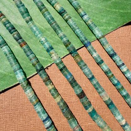 Roman Glass Cylinder 5mm Bead Strands