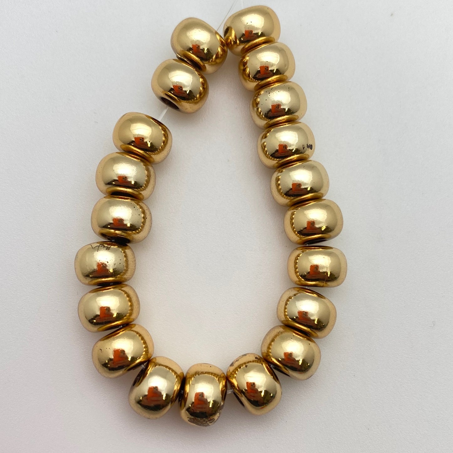 Pony Bead 10mm Gold