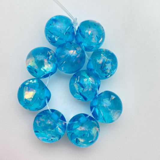 Glitter Bauble 12mm Capri Confetti