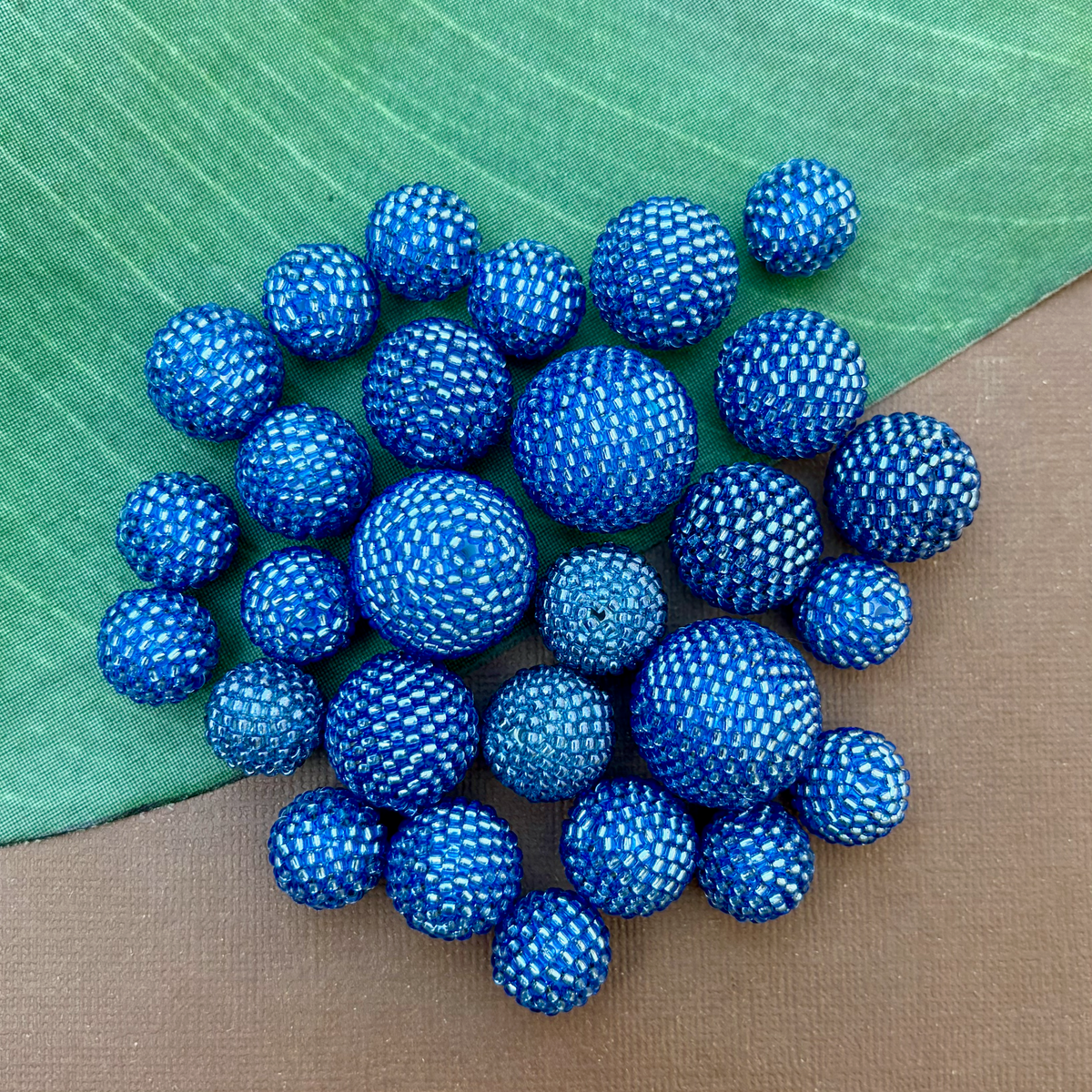 Denim Beaded Beads - Solids
