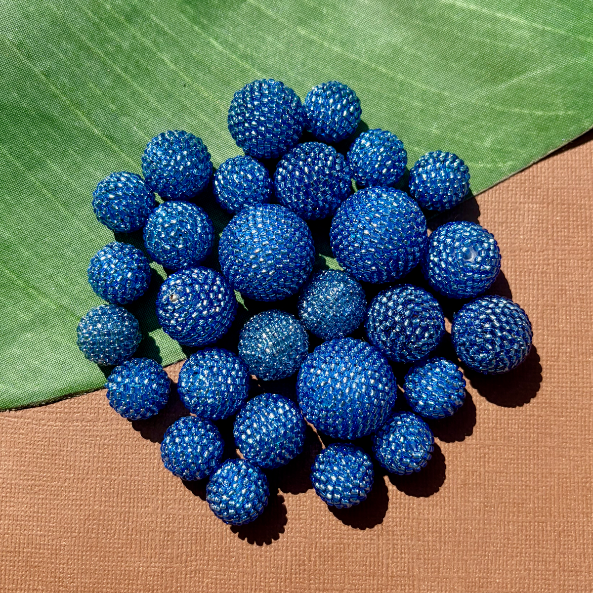 Denim Beaded Beads - Solids