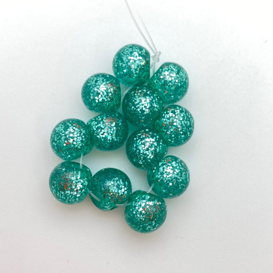 Glitter Bauble 10mm Sage
