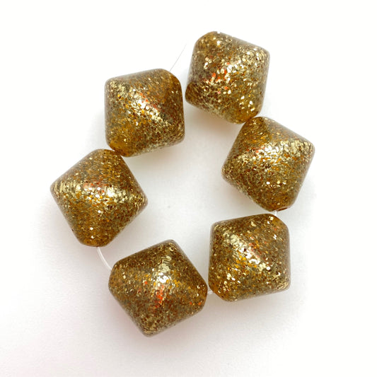 Glitter Bicone 16mm Bronze