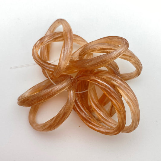 Oval twist ring 30mm Champaign