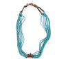 Vintage Light Blue Fulani Multi-strand Beaded Necklace, Nigeria  - Rita Okrent Collection (AT1903)