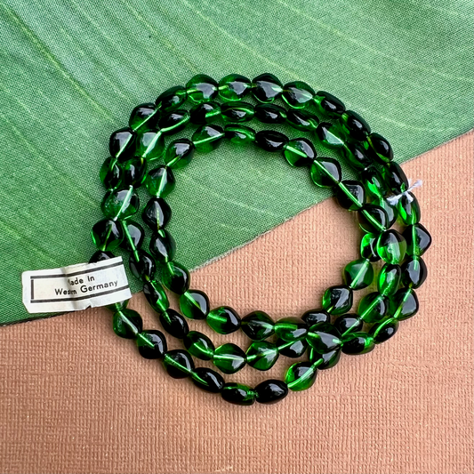 Green & Black Soft Diamond Beads - 75 Pieces