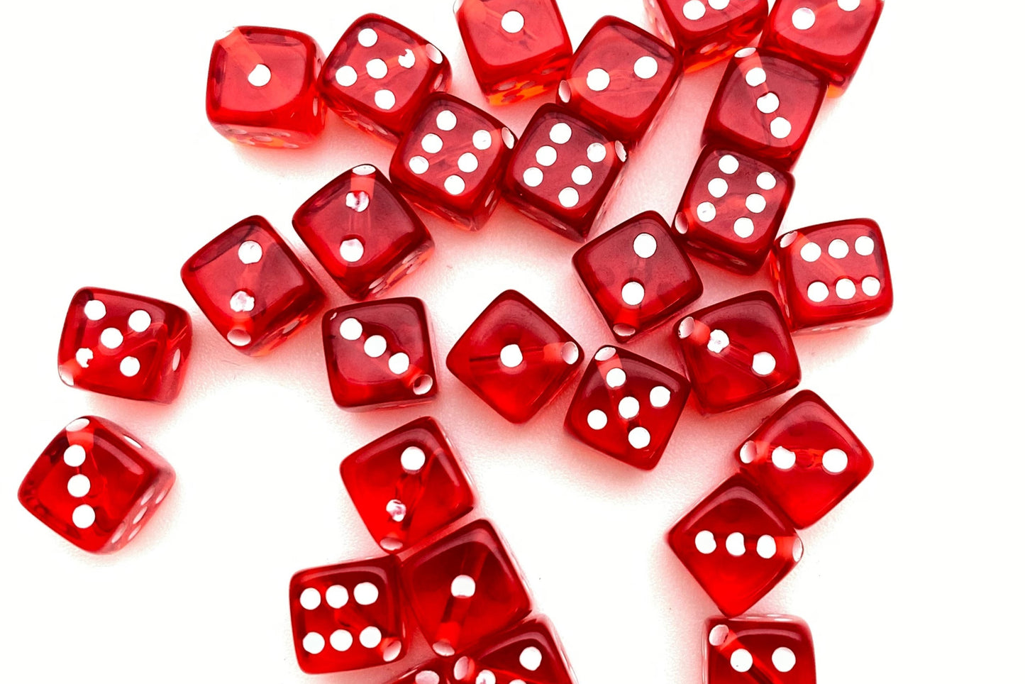 Dice Bead 9mm Ruby Red