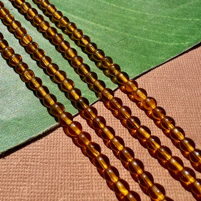 Honey Yellow 5mm Round Beads - 300 Pieces