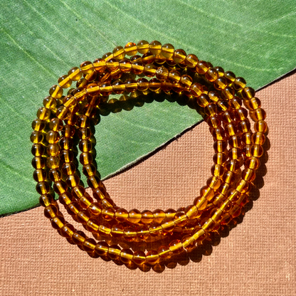 Honey Yellow 5mm Round Beads - 300 Pieces