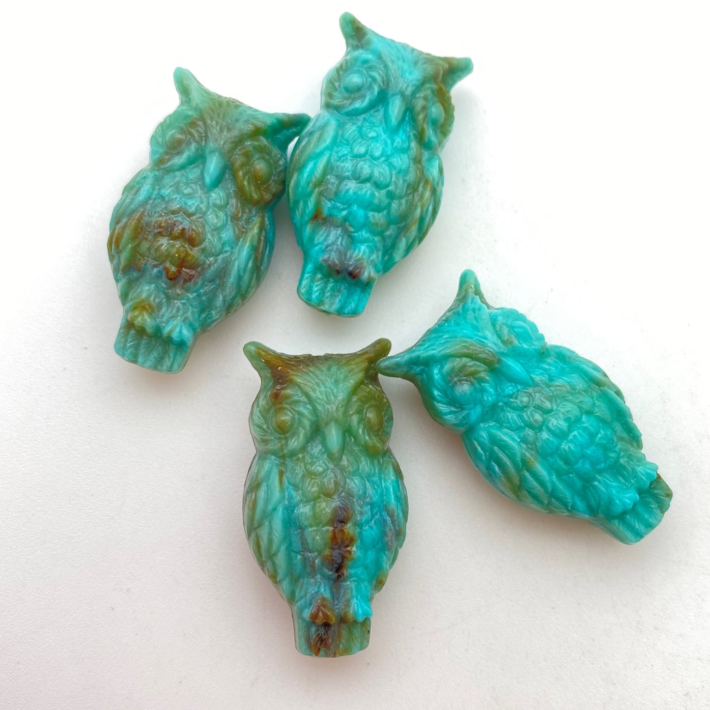 Owl 31mm Turquoise Marble