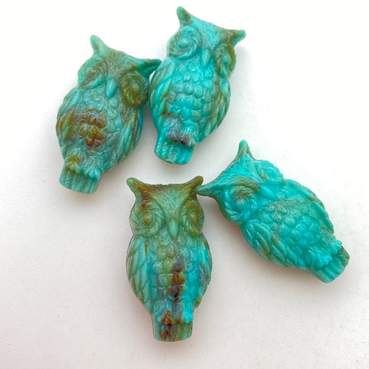 Owl 31mm Turquoise Marble