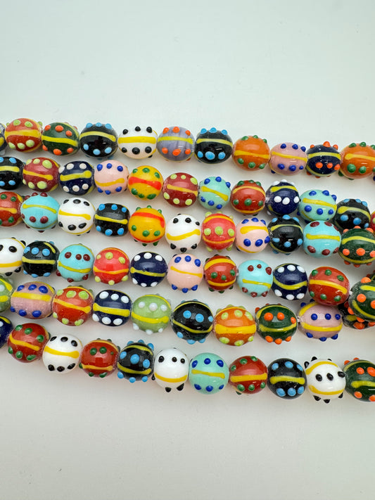 Lampwork Glass 12mm Mix Color