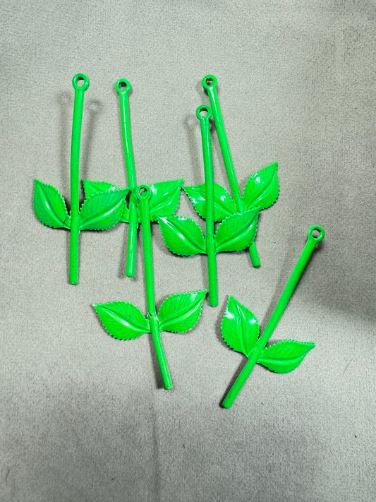 Enamel Flower Stem Vintage 2.5”