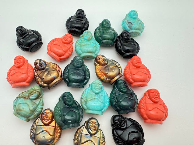 Fat Buddha 28x24mm Pink Coral