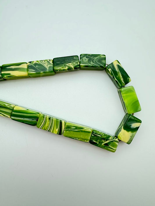 Rectangle 20mm Marbled Jade