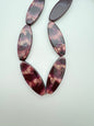 Flat Oval 40mm Wine Goldstone