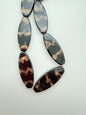 Flat Oval 40mm Jet Goldstone