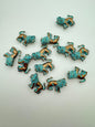 Lion Bead 28x16mm Patina