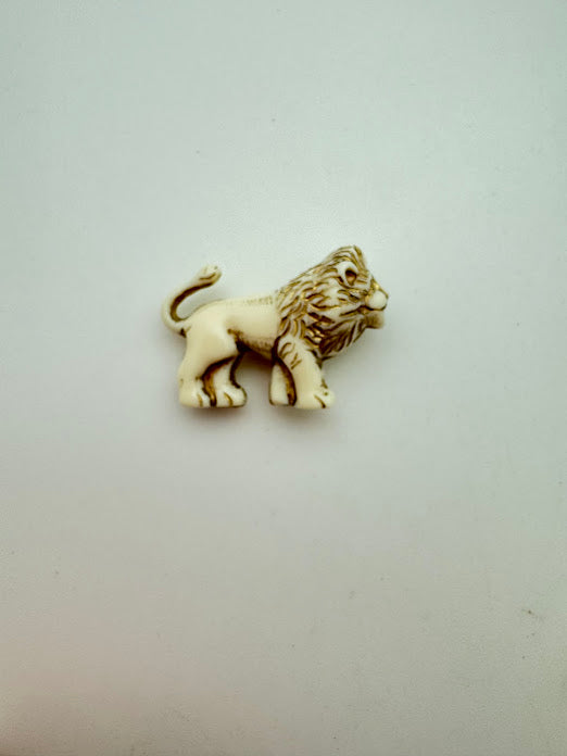 Lion Bead 28x16mm Patina