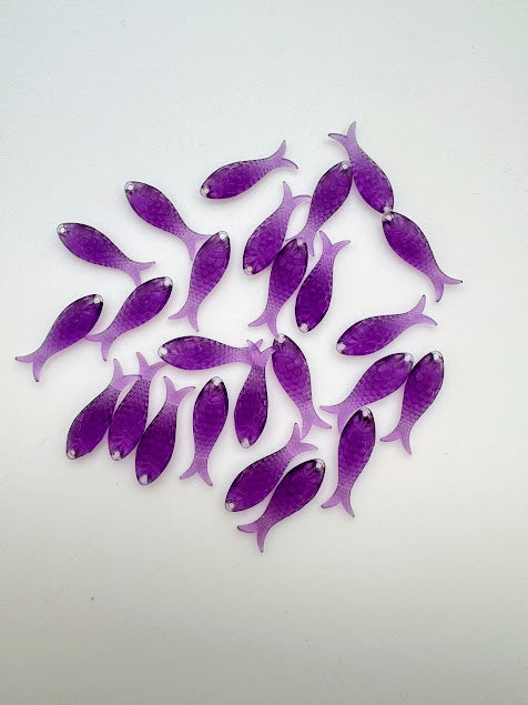 Fish Drop 27mm Mulberry Purple Matte