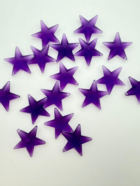 Star Drop 25mm Mulberry Purple Matte