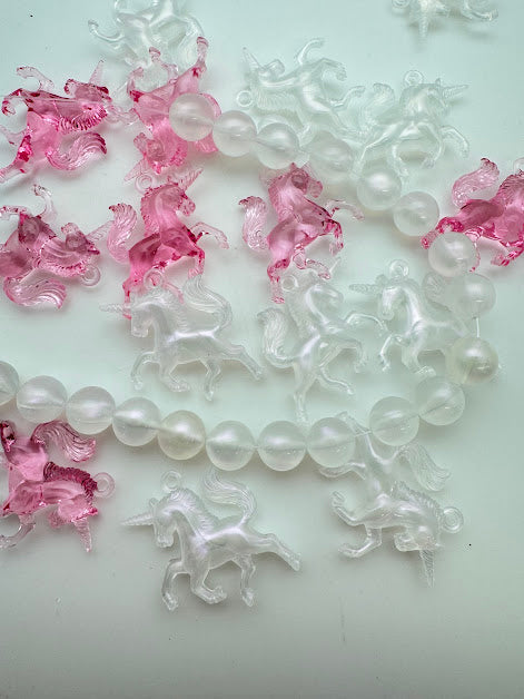 Unicorn Drops 45mm Transparent Pink