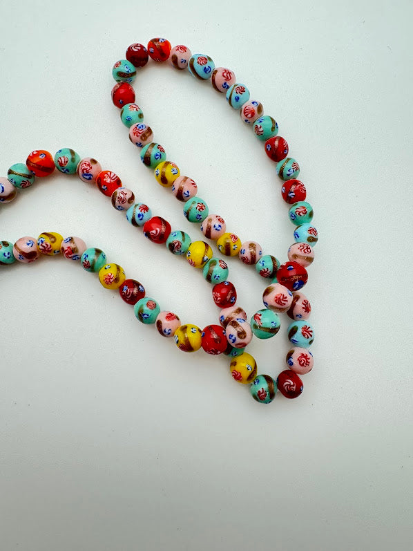 Lampwork Glass 7mm 6 bead mix