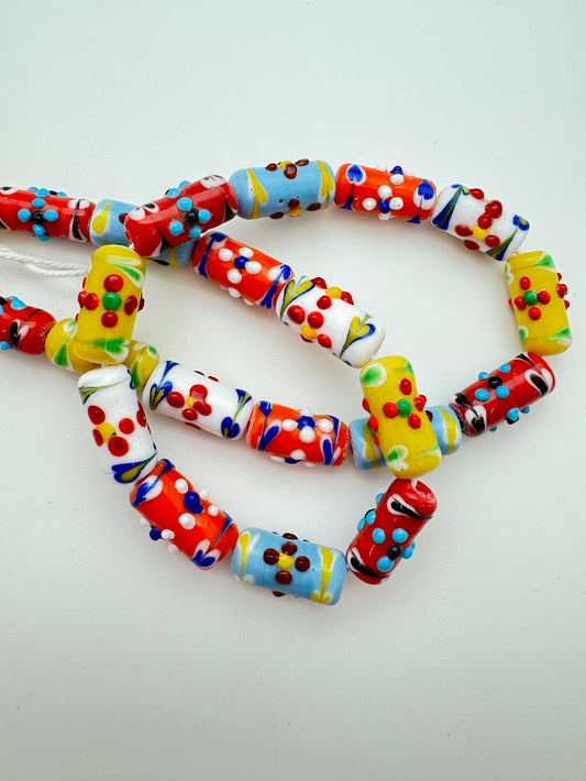 Lampwork Glass Barrel 20mm