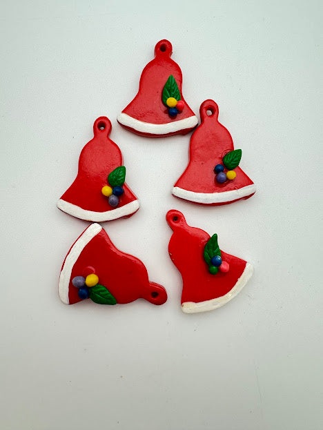 Vintage Holiday Bell Charm 1.5”