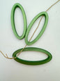 Frame Bead Oval 62mm Moon glow matte Sage