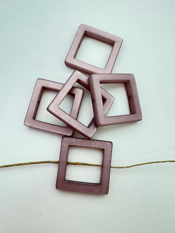 Frame Bead 30mm Moon glow matte Lavender