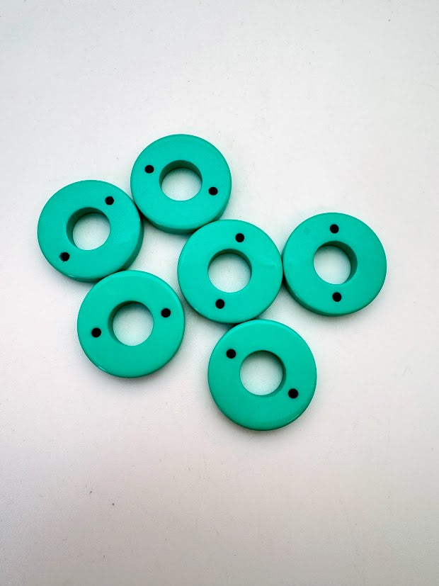 Ring with hole 25mm Turquoise