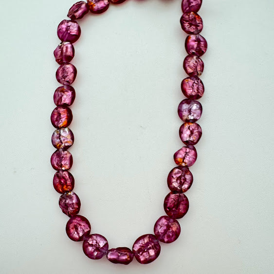 Baroque Flat 10mm Pink Tourmaline - YAYIN