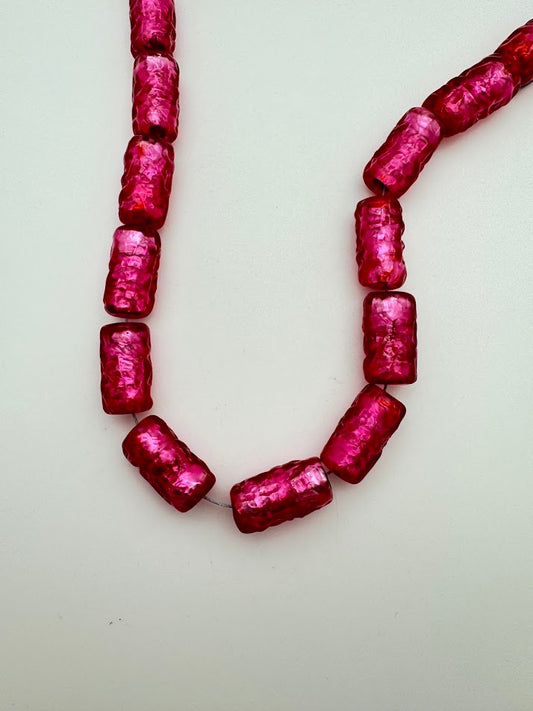 Baroque Tube 22x12mm Fuchsia - YAYIN